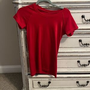 Swiftly tech t shirt. Dark red